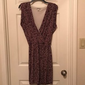 Banana Republic maroon and cream dress